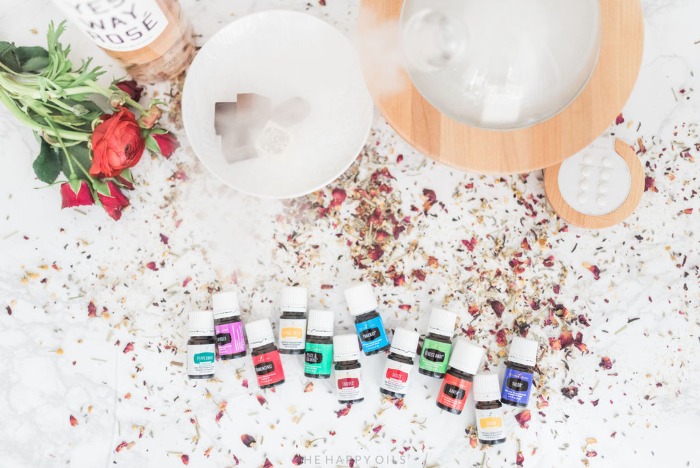 bunch of essential oils and a diffuser