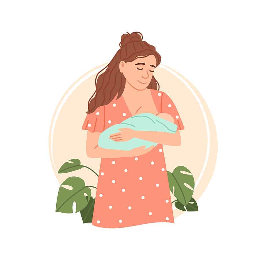 mom breastfeeding her child