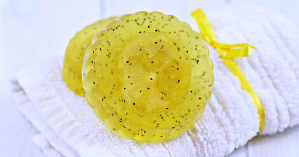 lemon poppy seed soap