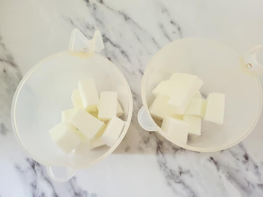 step 1 for cocoa soap
