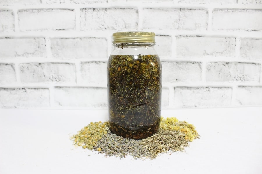 herbal menstrual infused oil