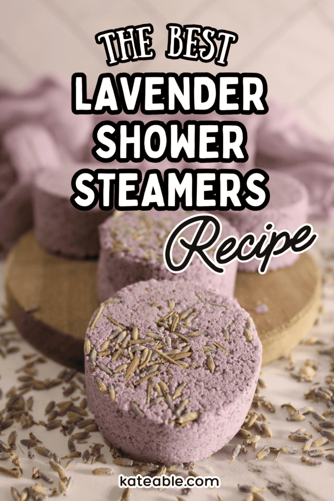 diy lavender shower steamers pin image
