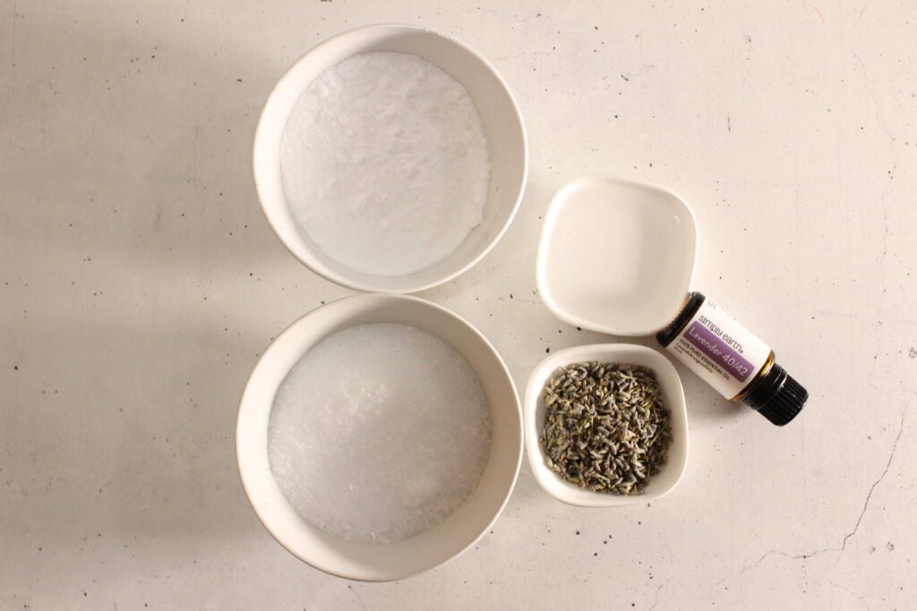 ingredients for Lavender Shower Steamers