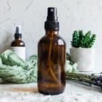 DIY Magnesium Spray in spray bottle on counter