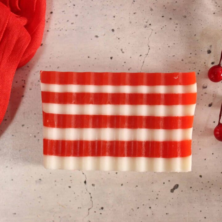 Candy cane soap