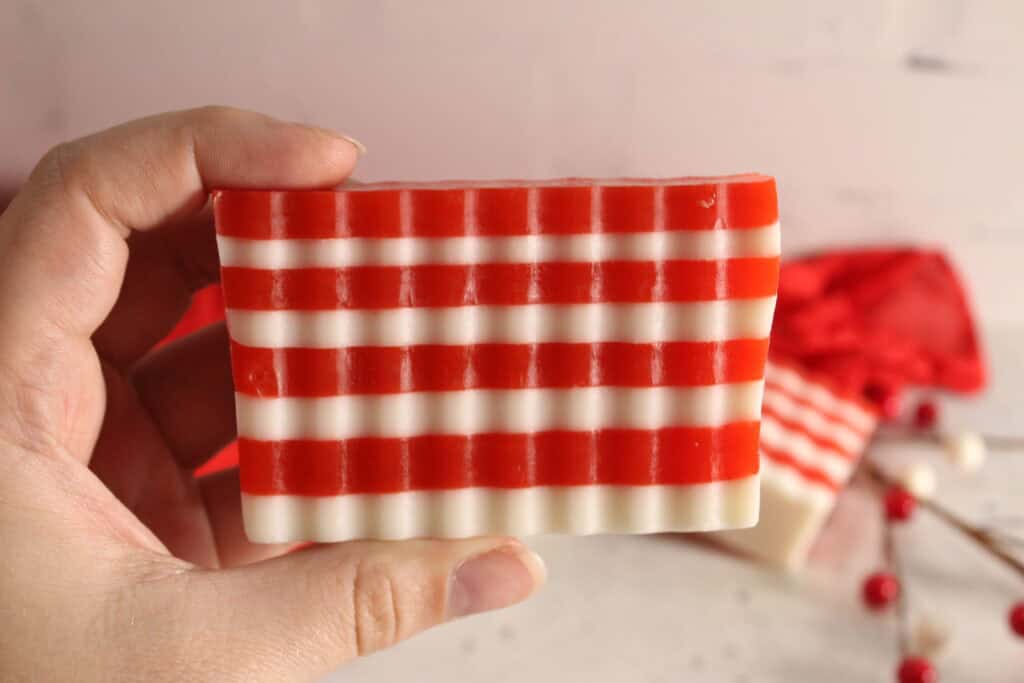 me holding up the soap
