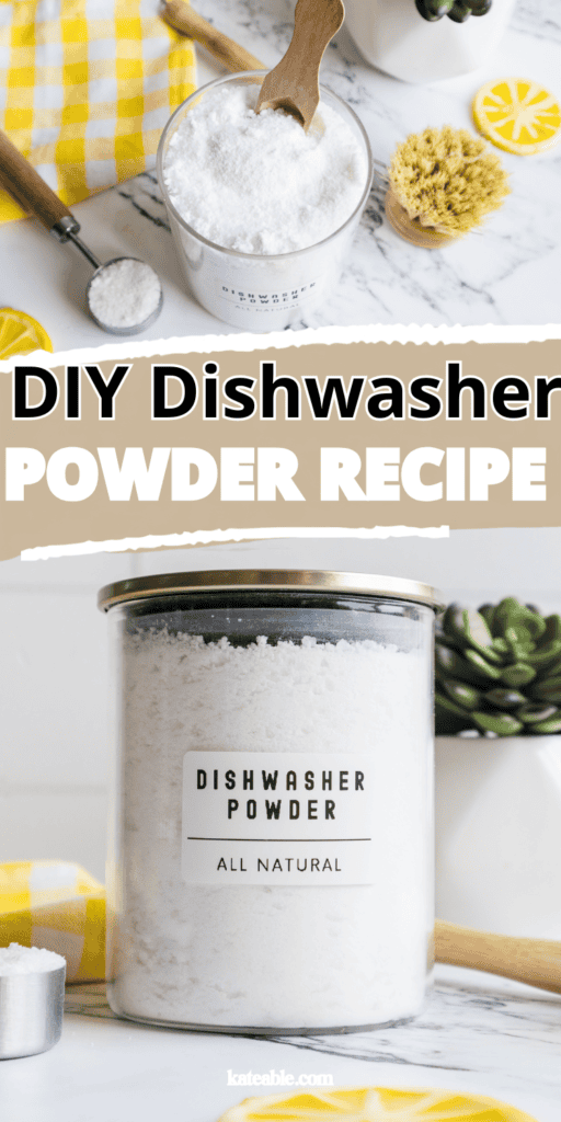 DIY dishwasher detergent powder pin image