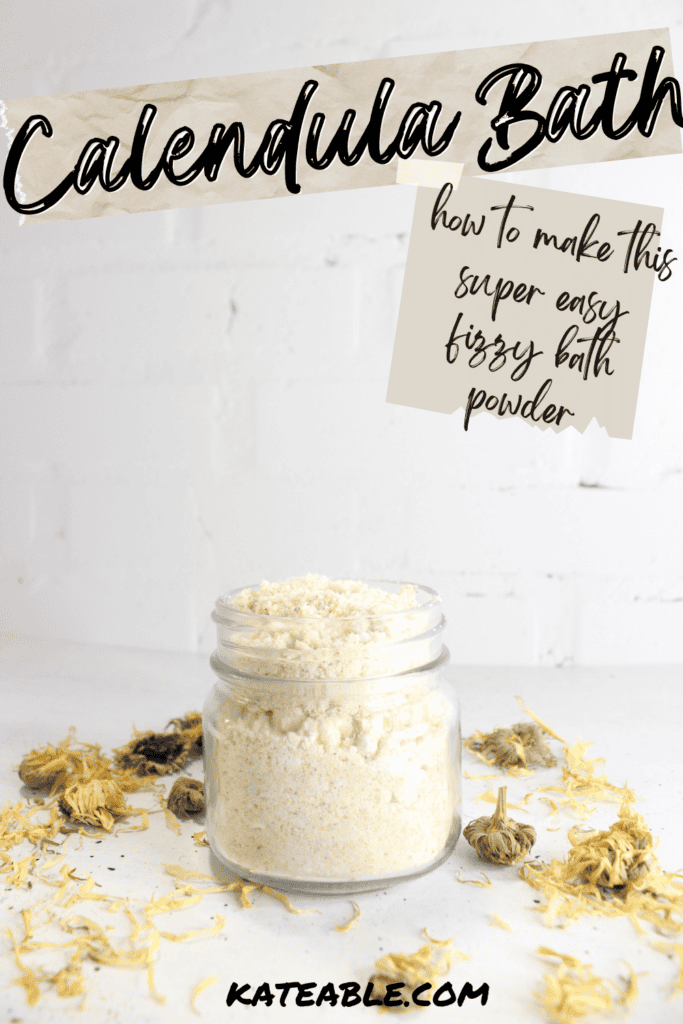 calendula bath salts pin image