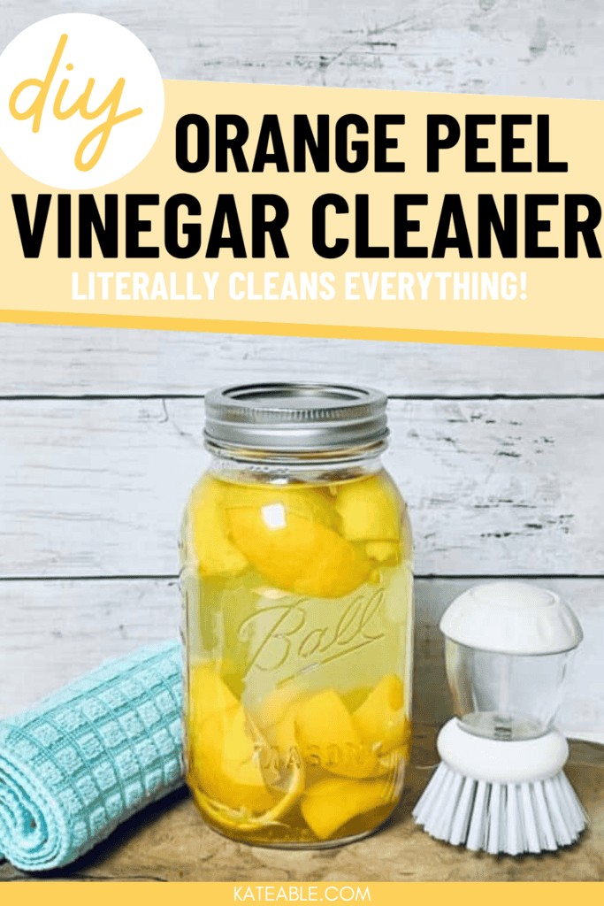 orange peel and vinegar cleaner pin image