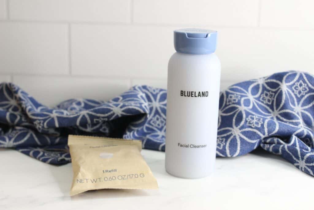 blueland face cleaner and refill packaging
