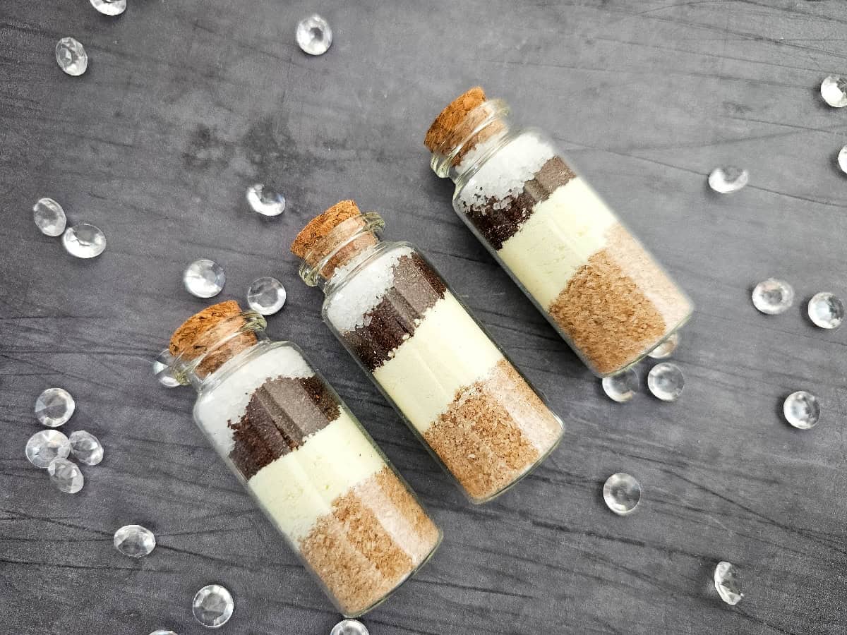3 bottles of pumpkin spice bath salts