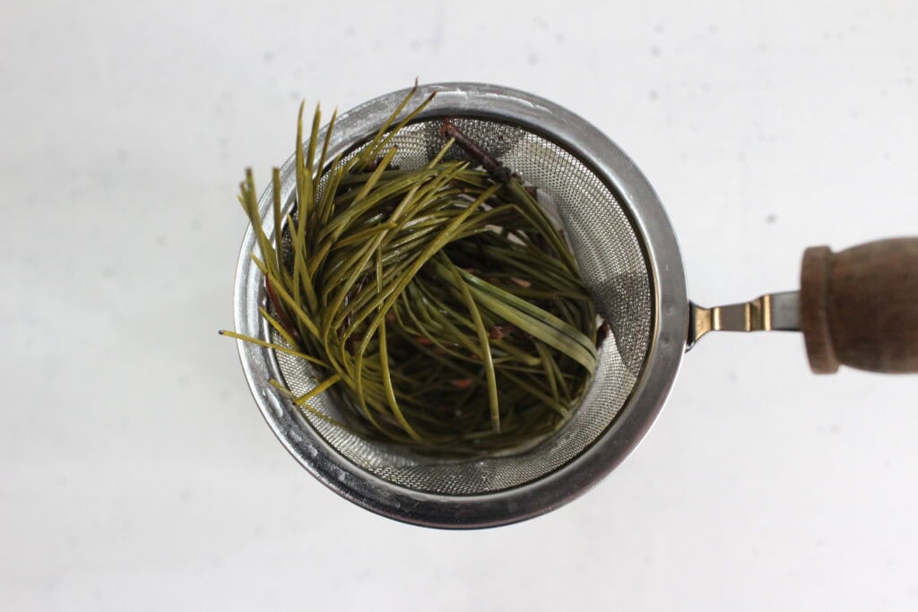 straining the needles