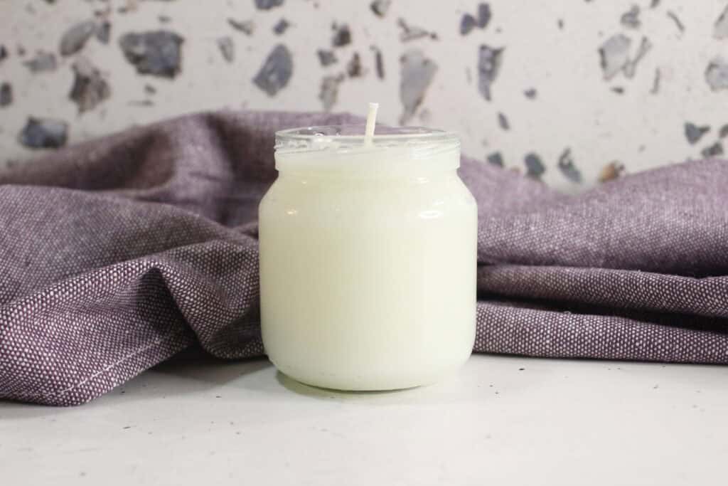 DIY tallow candle all finished