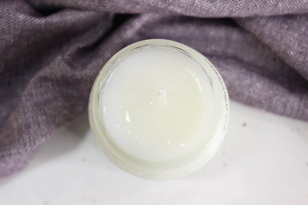 top of the tallow candle