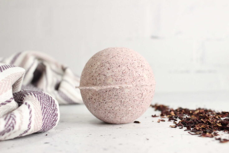 hibiscus bath bomb