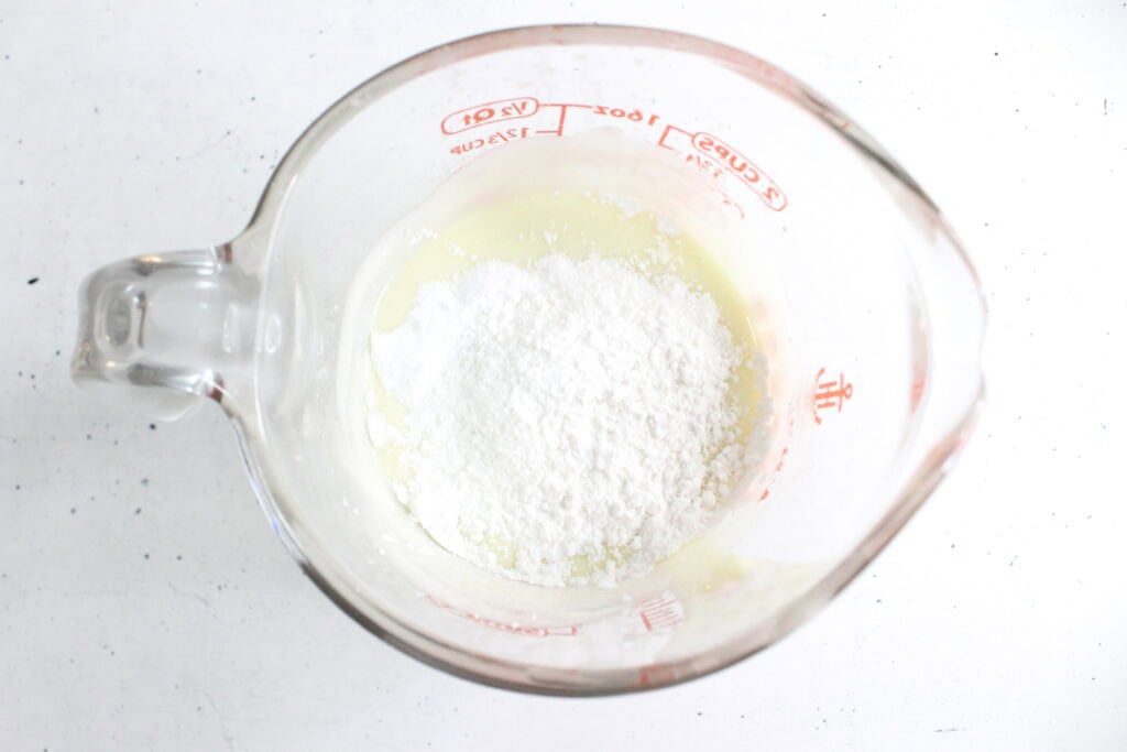 adding in the arrowroot powder
