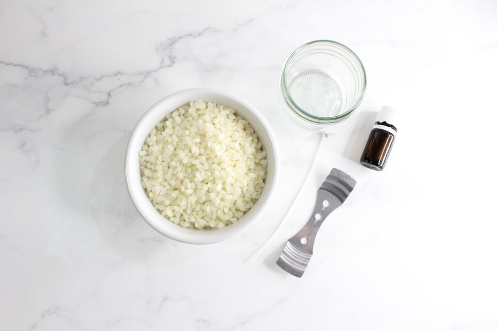 ingredients for beeswax candle
