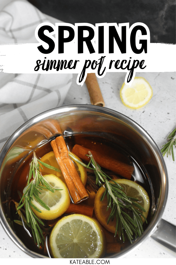 spring simmer pot recipe pin image
