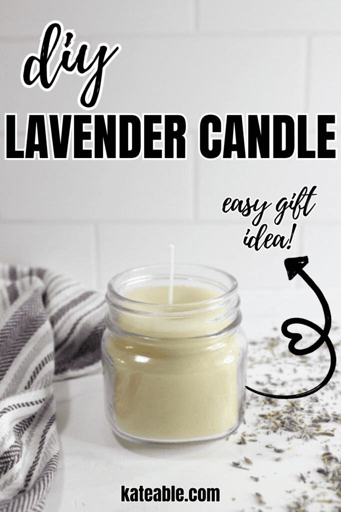 DIY Lavender candle pin image