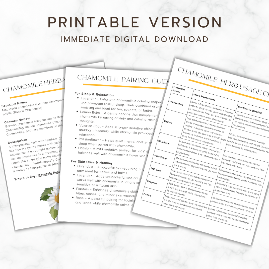 Chamomile Herbal Guide
