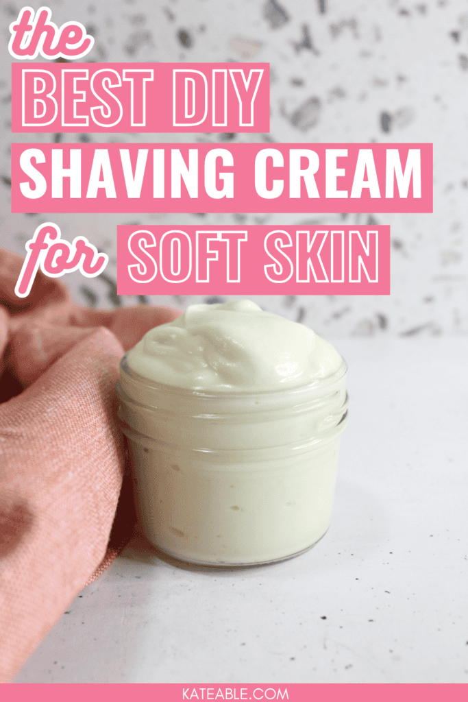 DIY Calendula Shaving Cream recipe pin image