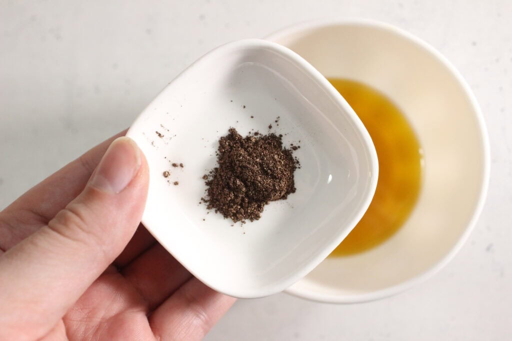 adding in the mica powder