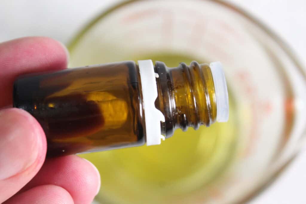 adding in the essential oils