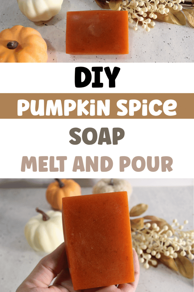Homemade pumpkin spice soap 