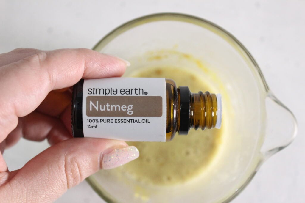 adding in the essential oils