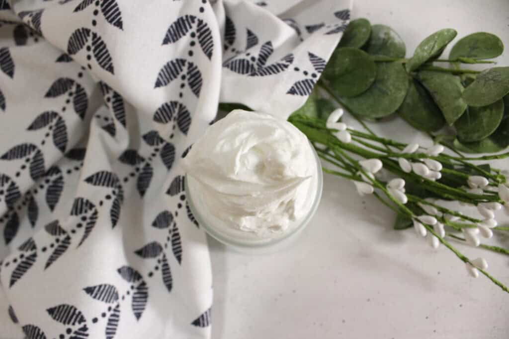 top view of the whipped CBD body butter