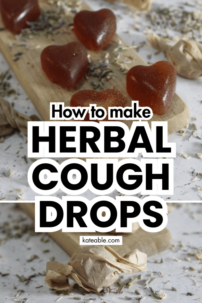 Homemade Herbal Cough Drops  pin image
