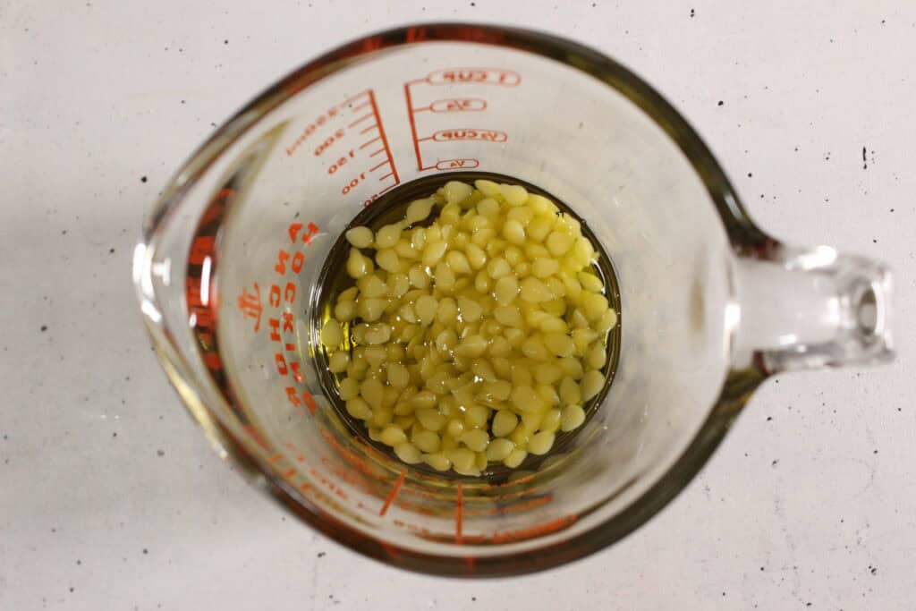 melting the ingredients