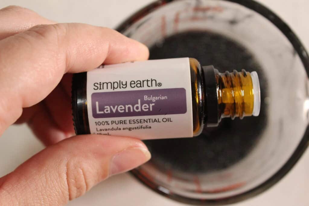 adding in the essential oils