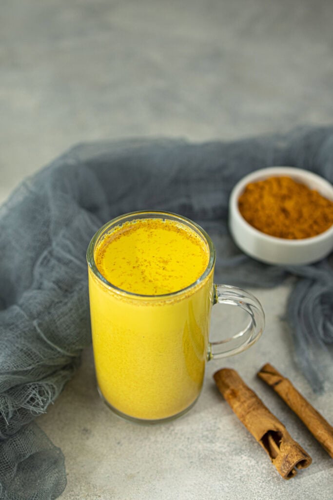 long view of golden milk