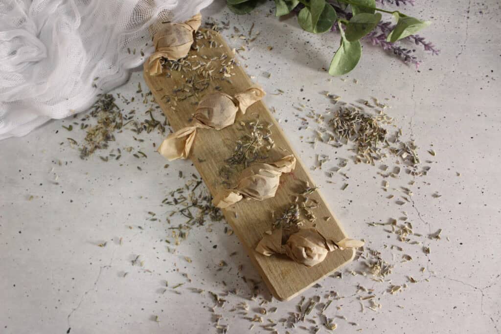 homemade herbal cough drops all wrapped up