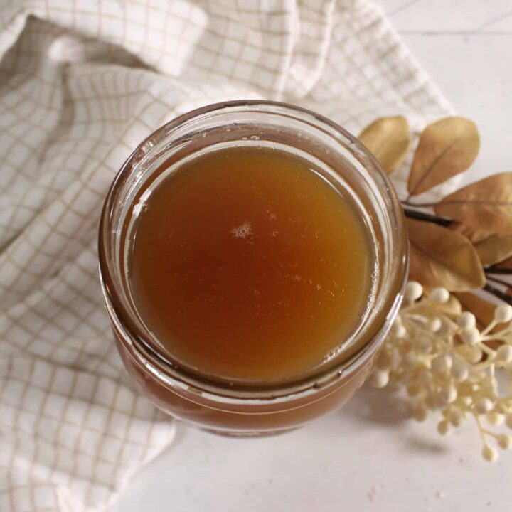 top view of the diy herbal cough syrup