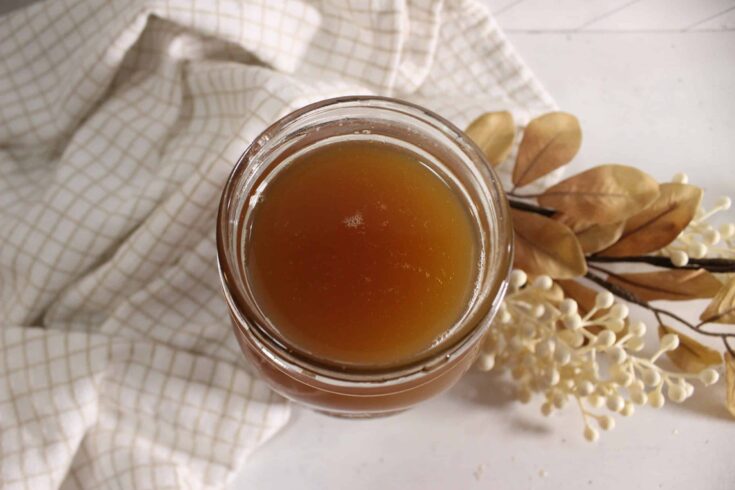 top view of the diy herbal cough syrup
