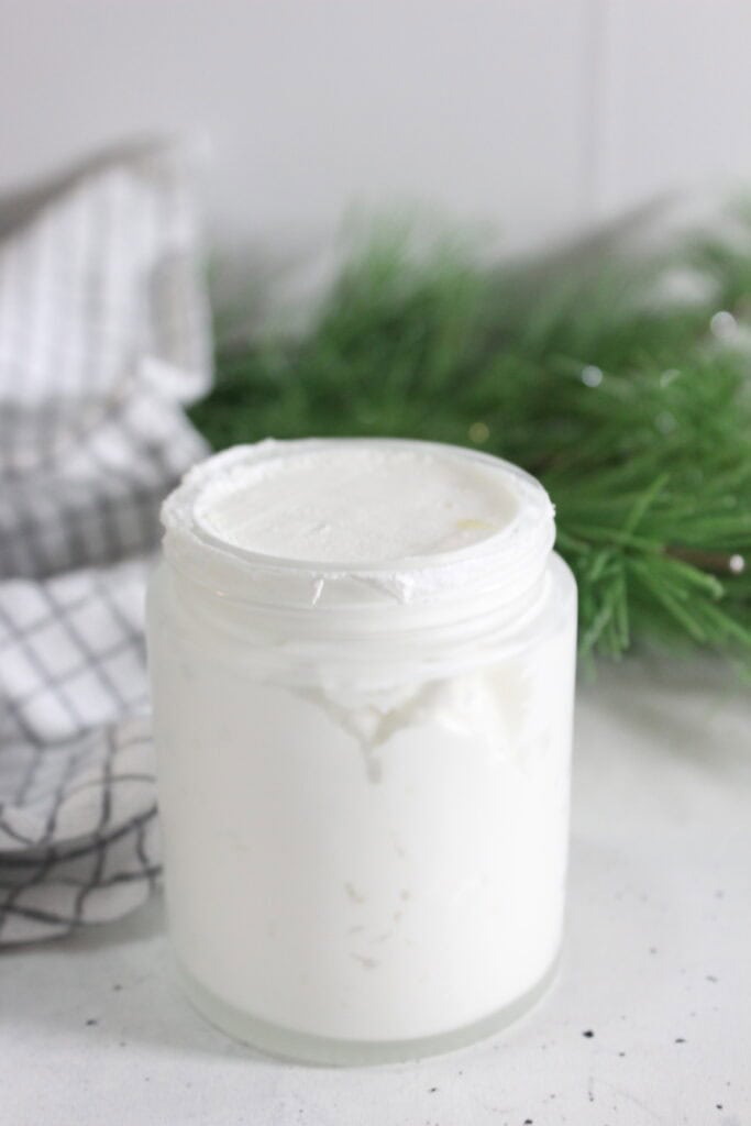 long view of pine needle body butter