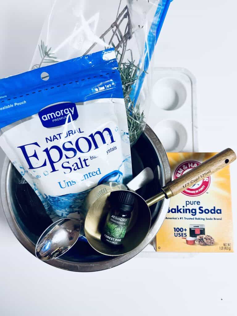 ingredients for pine shower steamer