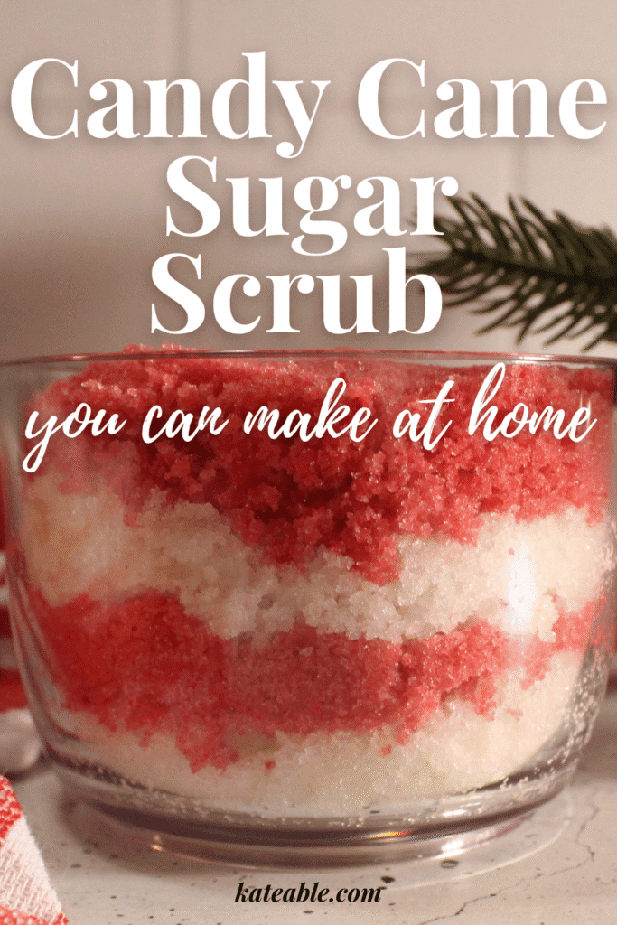 DIY Candy Cane Sugar Scrub pin image