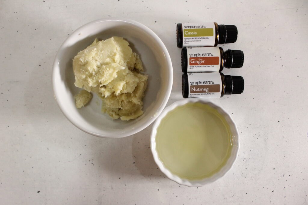 ingredients for Pumpkin Spice Whipped Body Butter