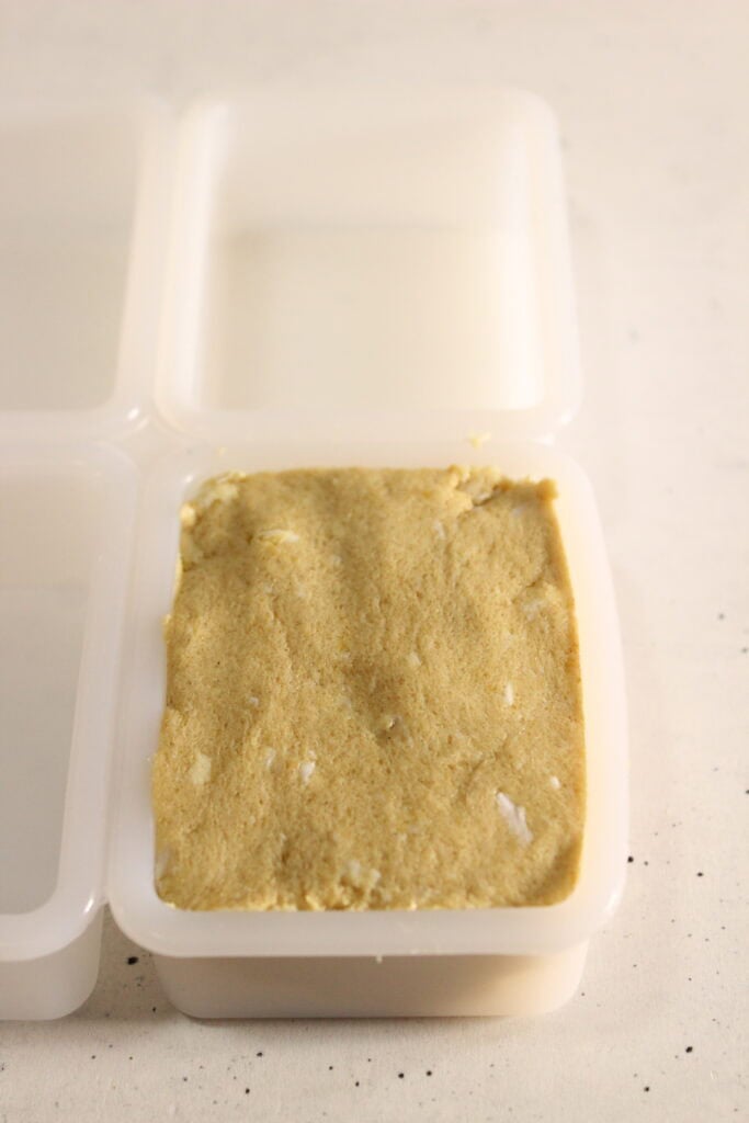 in the soap mold