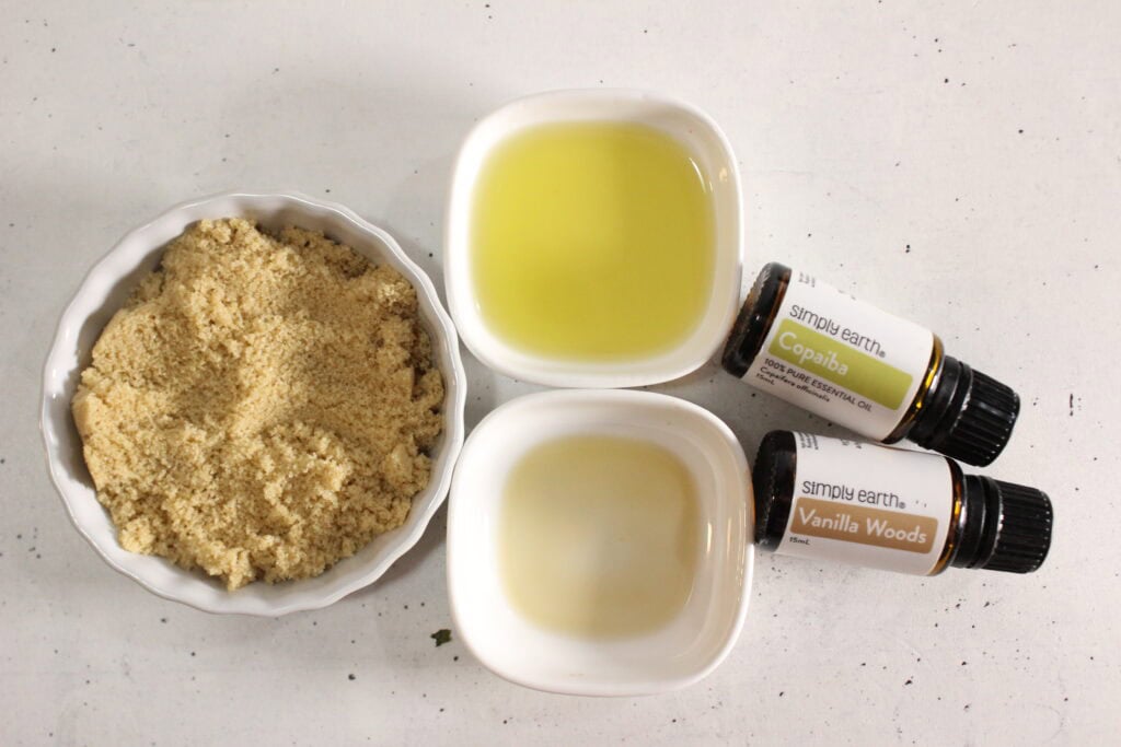 ingredients for DIY Sugar Cookie Lip Scrub Recipe