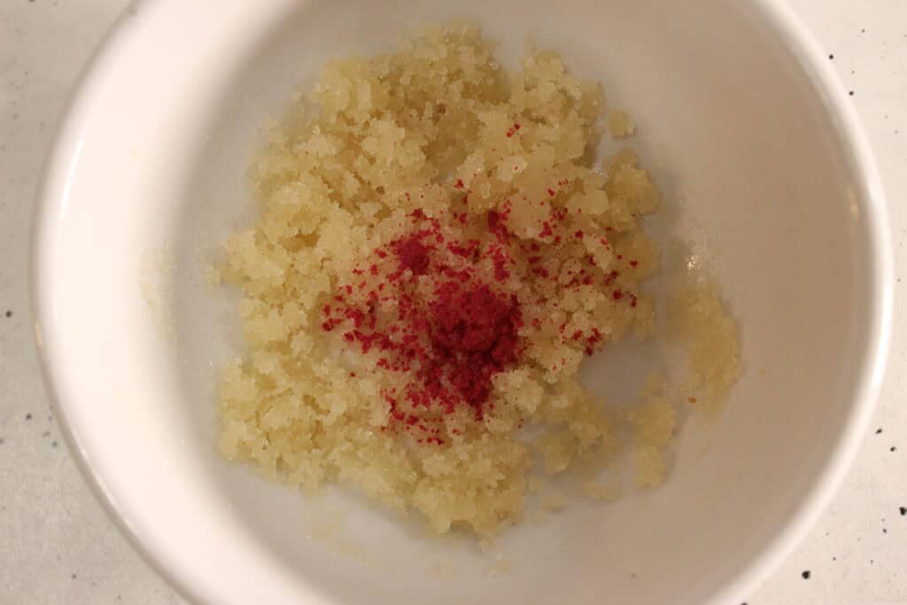 adding red mica powder