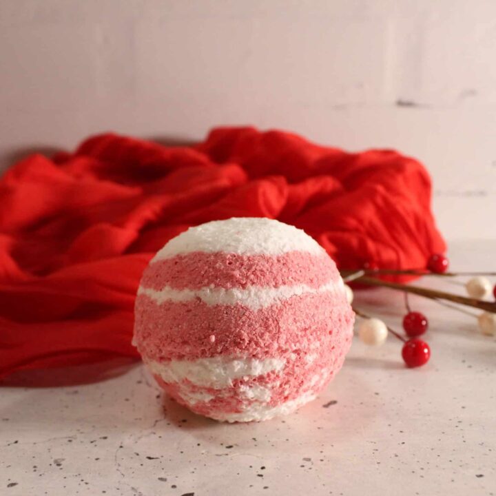 Candy Cane Bath Bomb