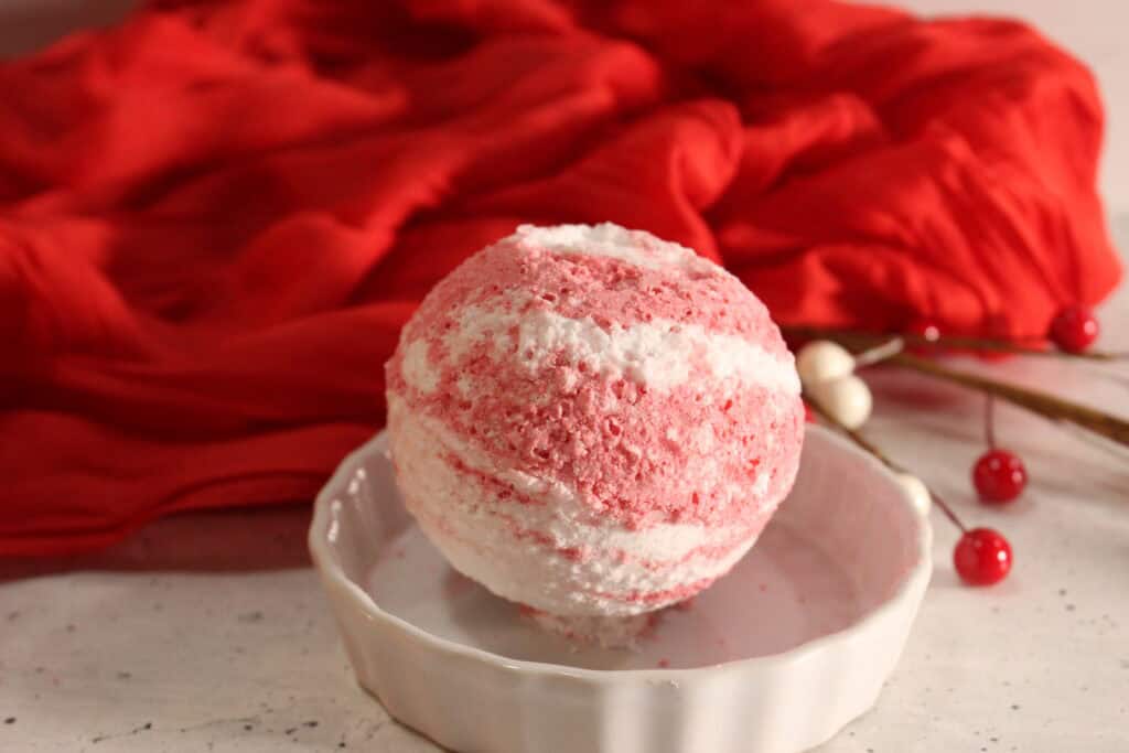 Candy Cane Bath Bomb