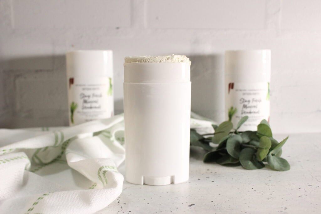 3 tubes of ,my diy no baking soda deodorant 