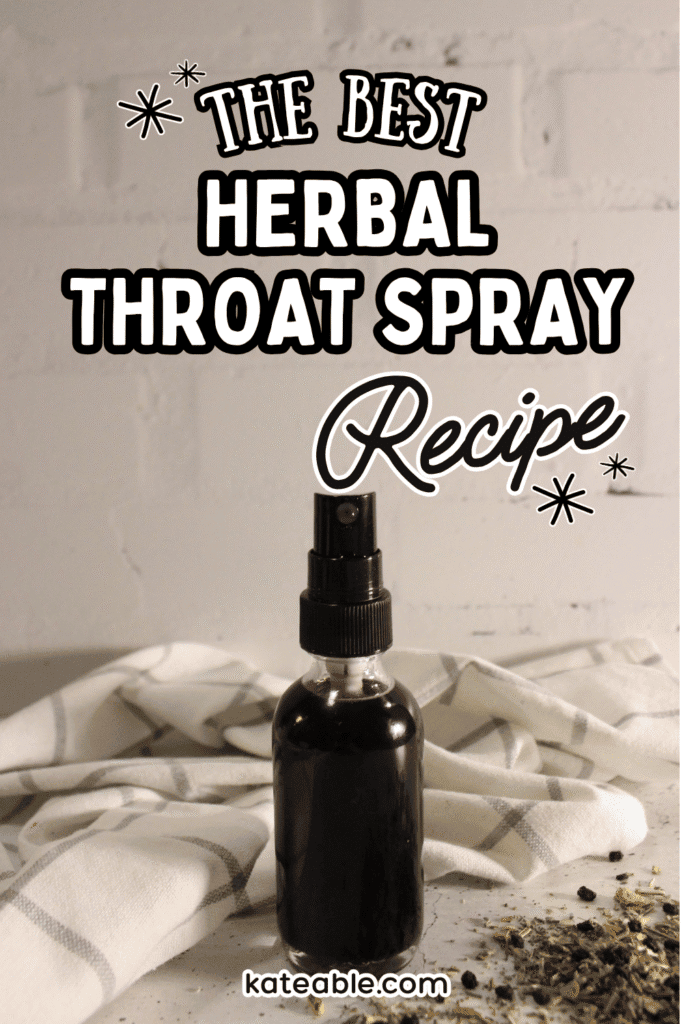 DIY Herbal Throat Spray Recipe pin image