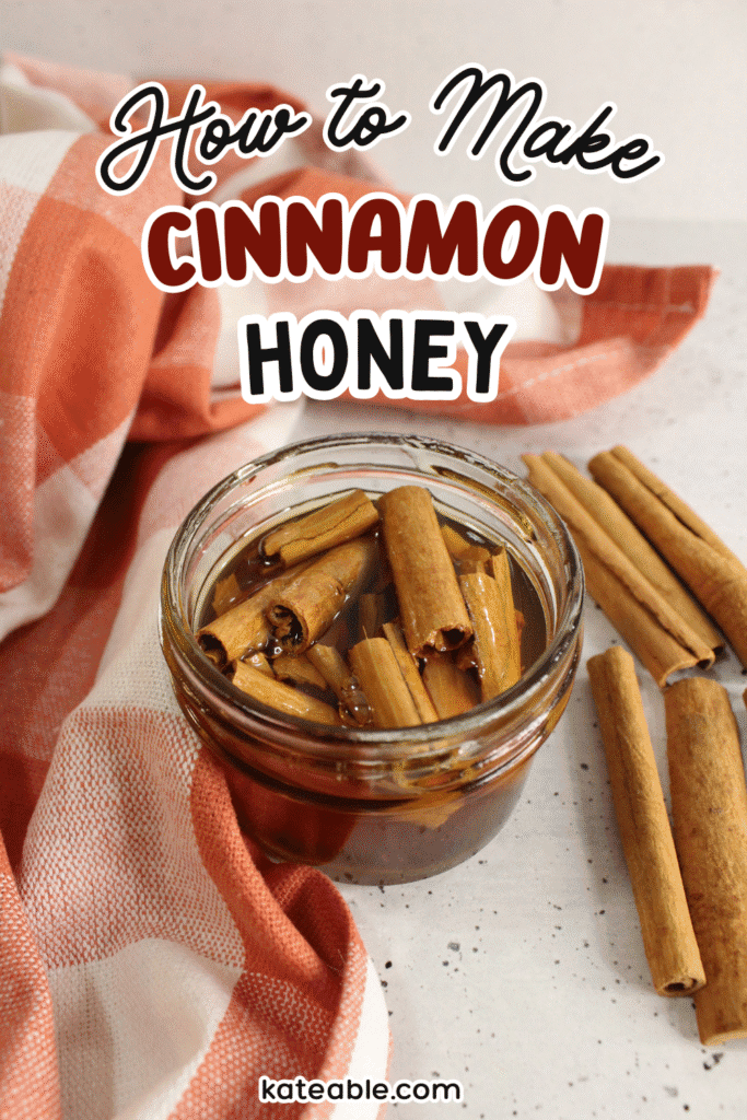 Homemade Cinnamon Honey Pin image