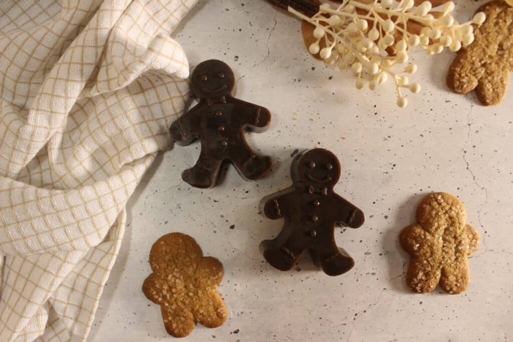 top view of DIY Gingerbread Soap